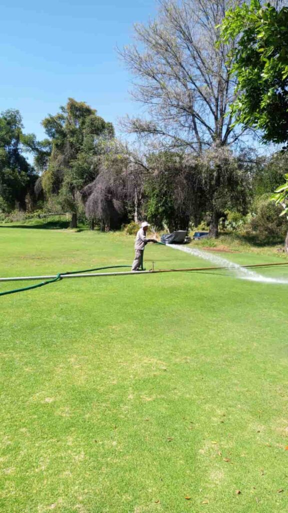 Riego con agua tratada